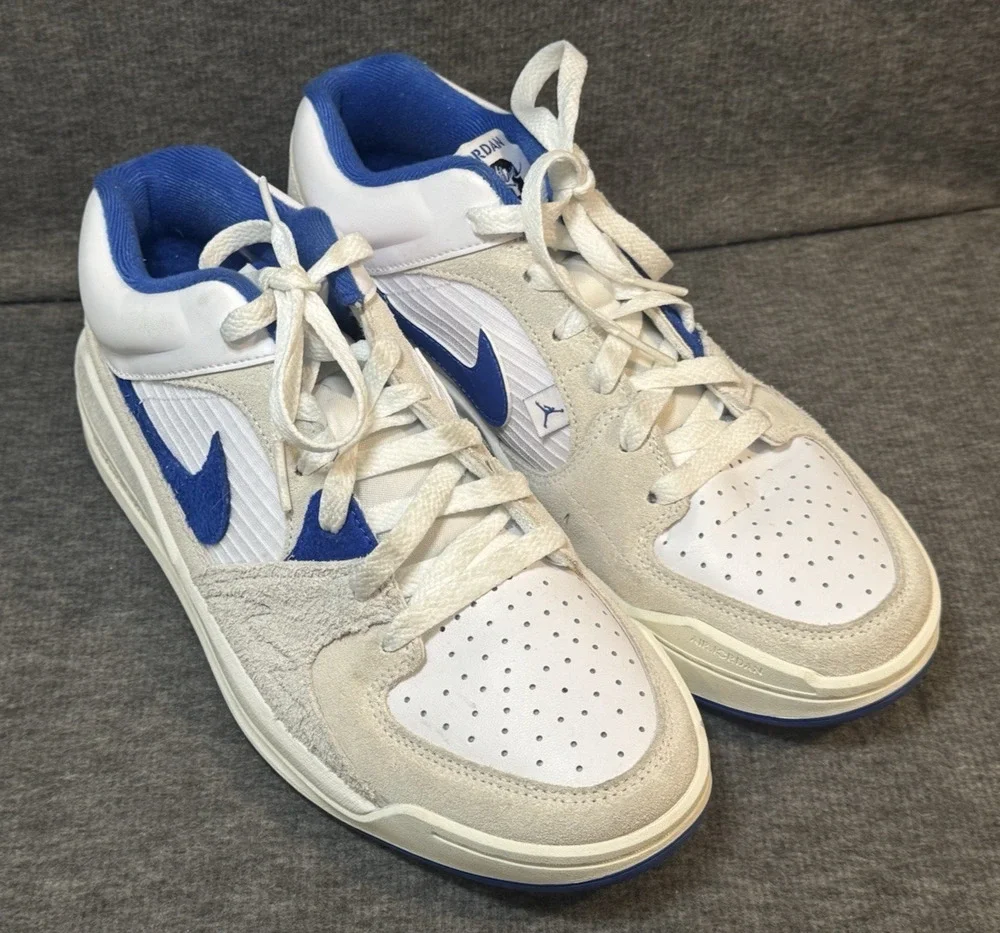 Jordan Stadium 90 'White Game Royal' Grey DX4397-104 Retro Air - Men's Size 8.5